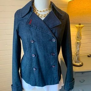 LOFT Double Breasted Denim Jacket
